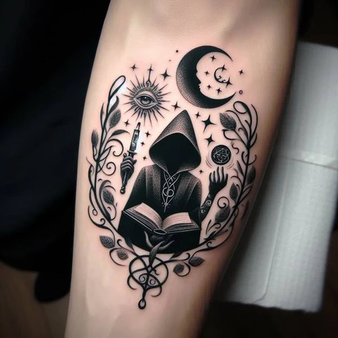 21 Spooky And Sinister Witchy Tattoos ideas 8 A Guide For Learners2