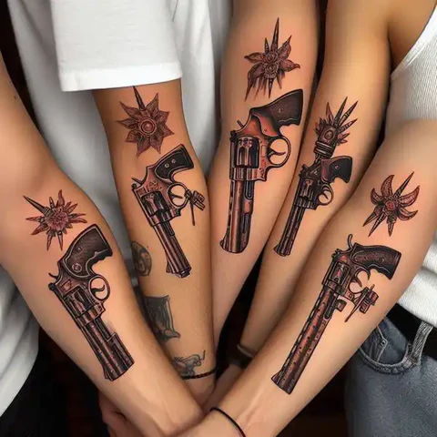 20 Stunning Sibling Tattoo Ideas To Go Back In Time! 6 A Heavenly Match Identical Sibling Tattoo For 5