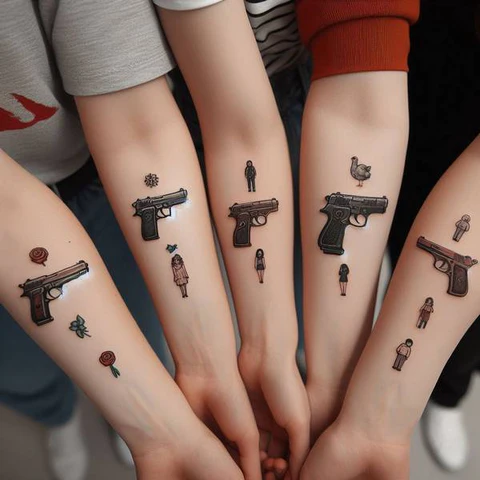 20 Stunning Sibling Tattoo Ideas To Go Back In Time! 7 A Heavenly MatchIdentical Sibling Tattoo For 5 1