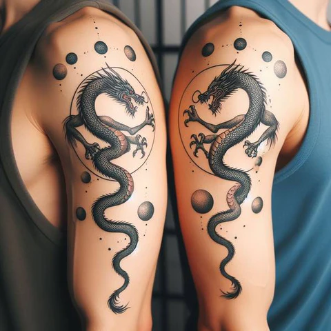 20 Stunning Sibling Tattoo Ideas To Go Back In Time! 23 A Magical Bond2 Symbolic Siblings Harry Potter Tattoo