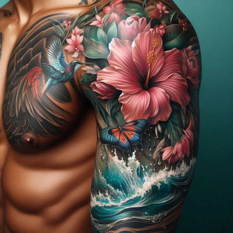 22 Powerful Water Tattoo Ideas 24 A Match made in Heaven2