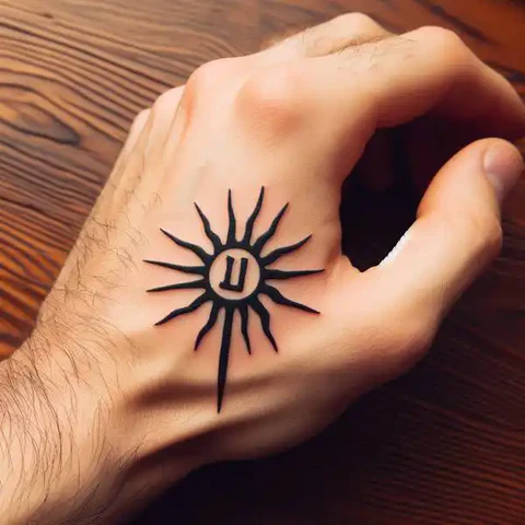 A Readily Apparent Berserk Tattoo On Hand
