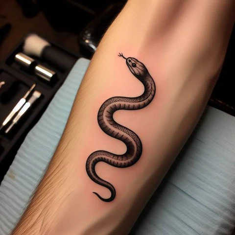 30 Sacred Snake Tattoo Ideas To Highlight Your Exclusivity! 4 A Straightforward Notion Small Yet Powerful Snake Tattoo