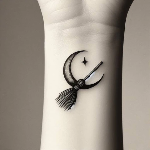 21 Spooky And Sinister Witchy Tattoos ideas 10 A Support System2