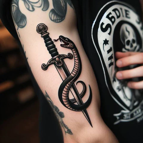 30 Sacred Snake Tattoo Ideas To Highlight Your Exclusivity! 15 A Token Of Strength Glorious Sword And Snake Tattoo