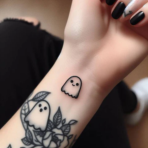 Adorable Ghostface Tattoo