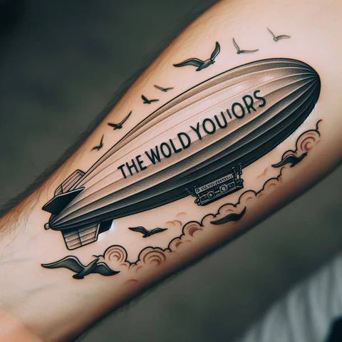 Aesthetic The World Is Yours Tattoo With Natural Elements