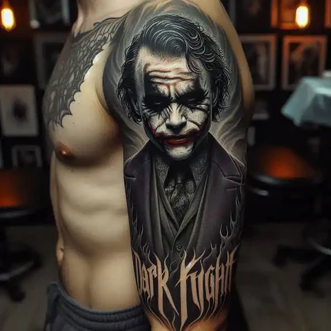 29 Fascinating Joker Tattoo Ideas 37 Ambient Dark Knight Joker Tattoo