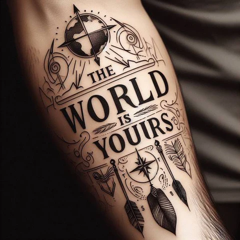 Ambitious The World Is Yours Tattoo