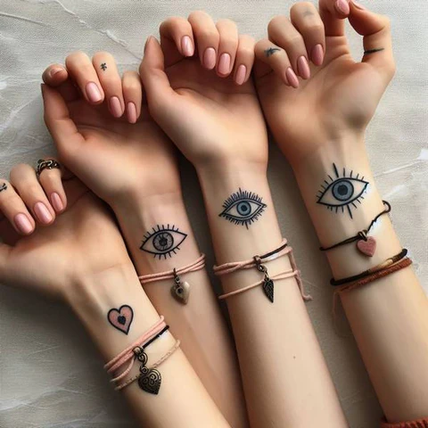 20 Stunning Sibling Tattoo Ideas To Go Back In Time! 5 Amulet Of Protection2 Alluring Sibling Tattoo For 4