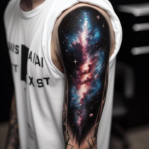 15 Luminescence Galaxy Tattoo Ideas 2 An Ensemble Cast2