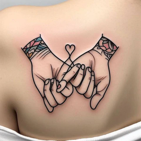 An Independent Tattoo With Various Tie