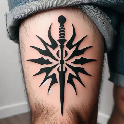 An Intricate Berserk Symbol Tattoo