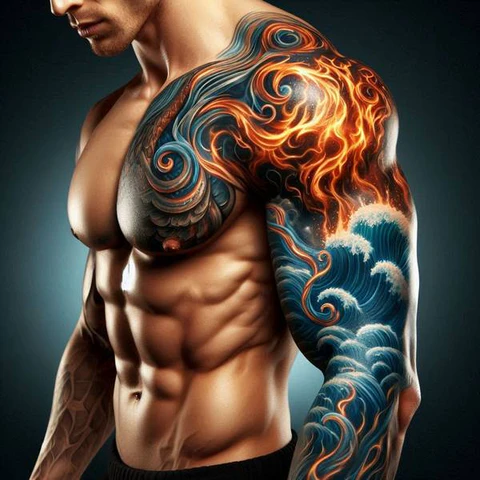 22 Powerful Water Tattoo Ideas 13 An Unexpected Combinatio