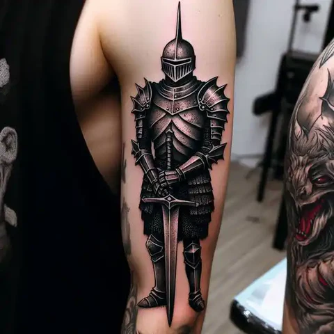 Artistic Berserk Armor Tattoo