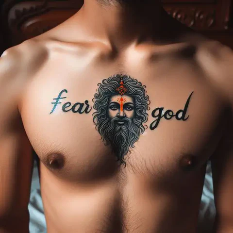 12 Fascinating Fear God Tattoo Ideas! 6 Artistic Fear God Tattoo On Chest