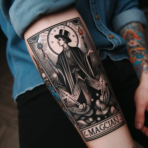 19 Mysterious Designs For Tarot Card Tattoos ideas 36 As Above So Below