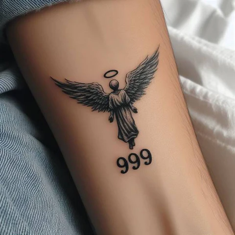 17 Astonishing 999 Tattoo Ideas That Are Both Meaningful And Stylish 4 Auspicious 999 Angel Number Tattoo 2