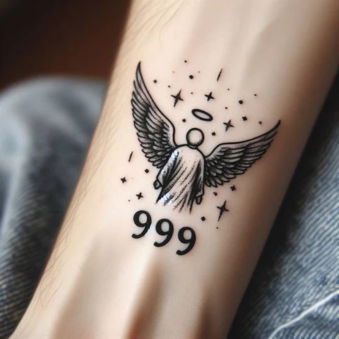 17 Astonishing 999 Tattoo Ideas That Are Both Meaningful And Stylish 3 Auspicious 999 Angel Number Tattoo