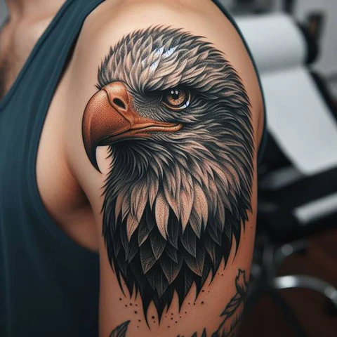 42 Exquisite Eagle Tattoo Ideas 41 Avant Garde Eagle Face Tattoo