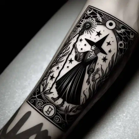 19 Mysterious Designs For Tarot Card Tattoos ideas 38 Avoiding Bad Omen Effectively