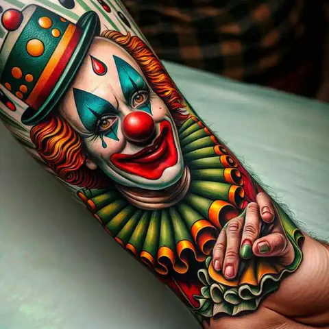 22 Sensational Clown Tattoo Ideas 7 Back to Square One 1