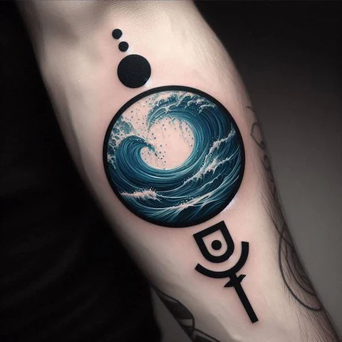 22 Powerful Water Tattoo Ideas 10 Balance of life and deat2