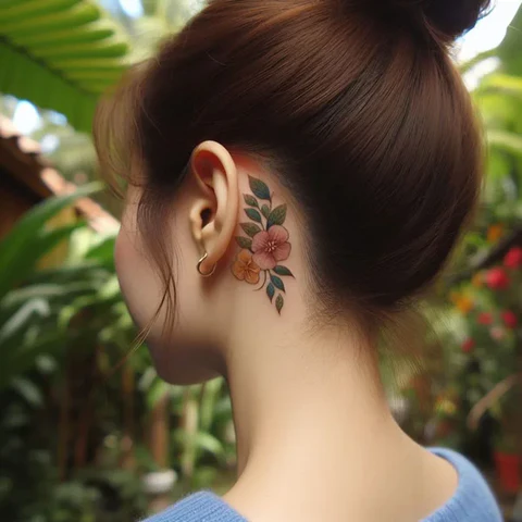 33 Cute Yet Meaningful Tattoos Behind The Ear 14 Behind The Ear Cover Up Tattoo