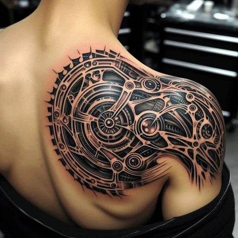 Biomechanical Cover Up Tattoo