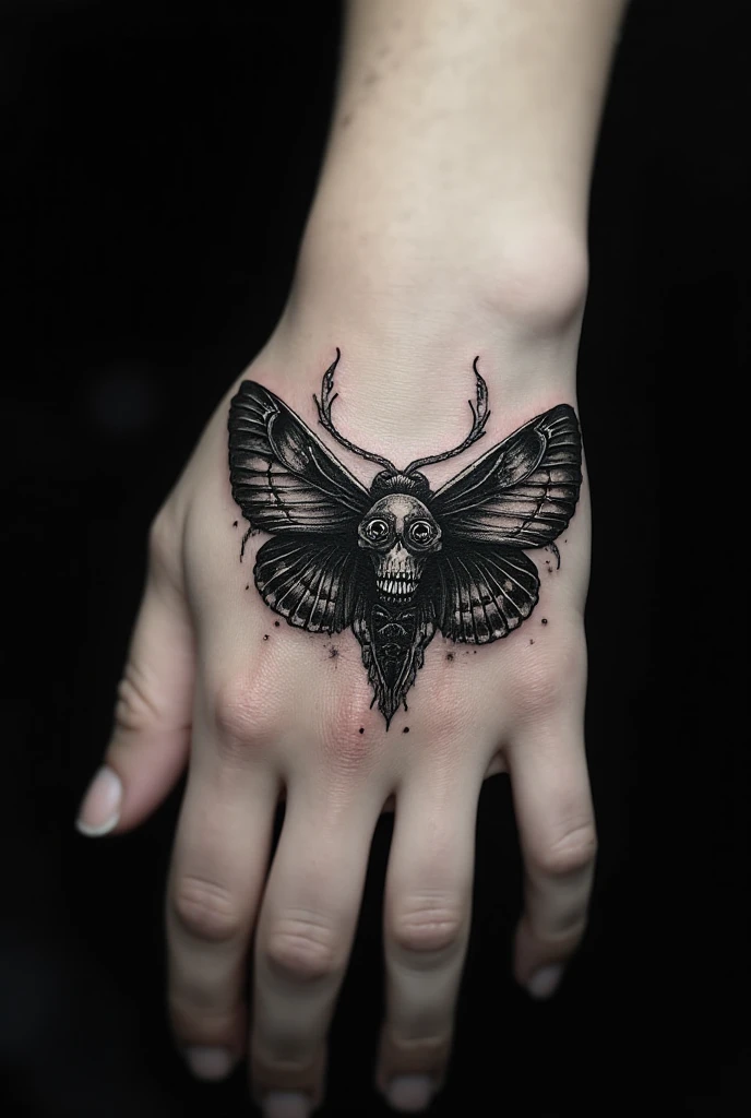 15 Magical Moth Tattoo Ideas 5 Black And White Moth Skull Tattoo