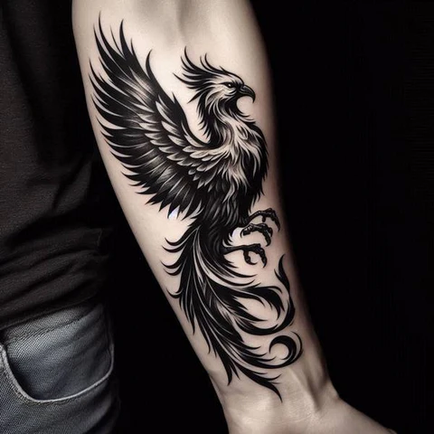 15 Blazing Hot Ideas For Phoenix Tattoos 19 Black And White Phoenix Tatto