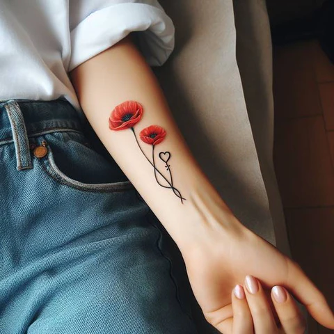 16 Pleasant Poppy Tattoo Ideas To Reveal Life’s Meaning! 8 Blast Of Radiance Spiritual Poppy Birth Tattoo
