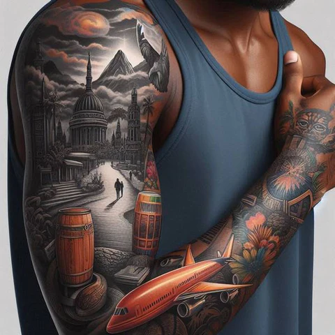 15 Fascinating Travel Tattoo Ideas 2 Blend Of Reality