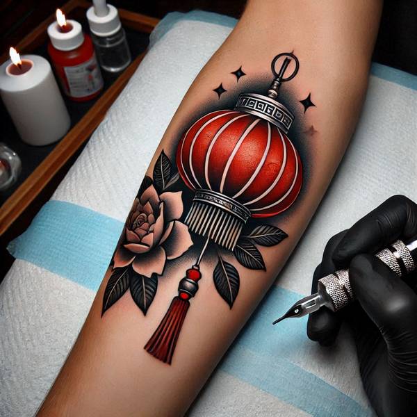 14 Vintage Lantern Tattoo Ideas 17 Bloom Of Good Luck