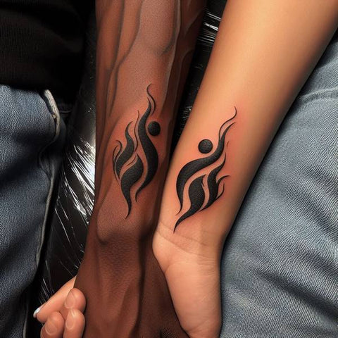 14 Thunderous Twin Flame Tattoo Ideas 1 Bold Couple Twin Flame Design