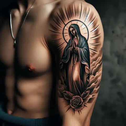 17 Sensational Virgin Mary Tattoo ideas 16 Boondock Saints Virgin Mary Tattoo When The Goal Is To Save Humanity Everything Is Fair