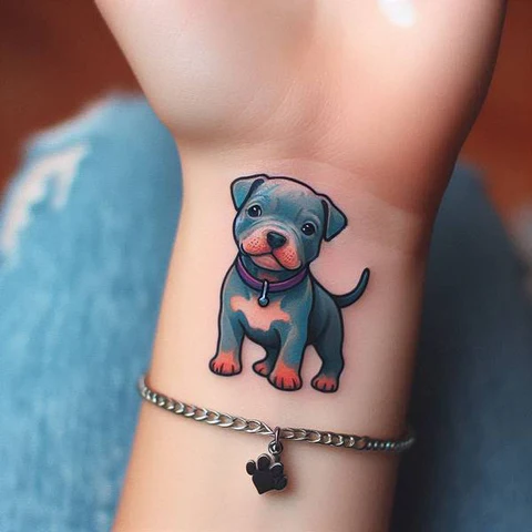 14 Glorious Pitbull Tattoo Ideas 19 Burst Of Cuteness