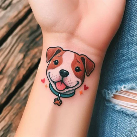 14 Glorious Pitbull Tattoo Ideas 20 Burst Of Cuteness2
