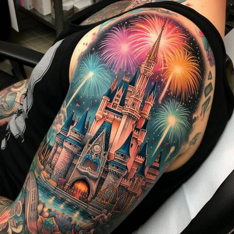 22 Dazzling Disney Tattoo Ideas 11 Burst Of Whimsical Colors