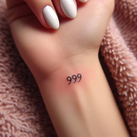 17 Astonishing 999 Tattoo Ideas That Are Both Meaningful And Stylish 13 Cautious 999 Wrist Tattoo With A Simple Twist 2 1