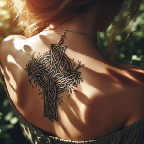 17 Empowering Ideas For Celtic Cross Tattoos 5 Celtic Cross Back Tatto