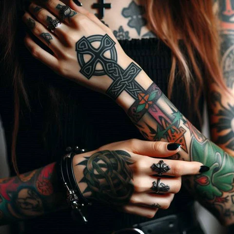 17 Empowering Ideas For Celtic Cross Tattoos 6 Celtic Cross Forearm Tattoo
