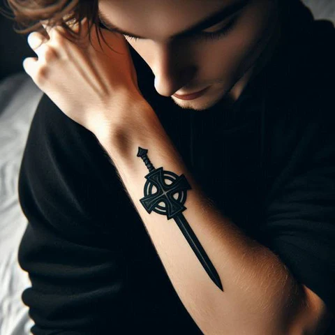 17 Empowering Ideas For Celtic Cross Tattoos 15 Celtic Cross Sword Tattoo