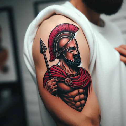 75 Meaningful Spartan Tattoo Ideas To Pump Your Blood With Adrenaline 4 Charming Spartan Warrior Tattoo 2