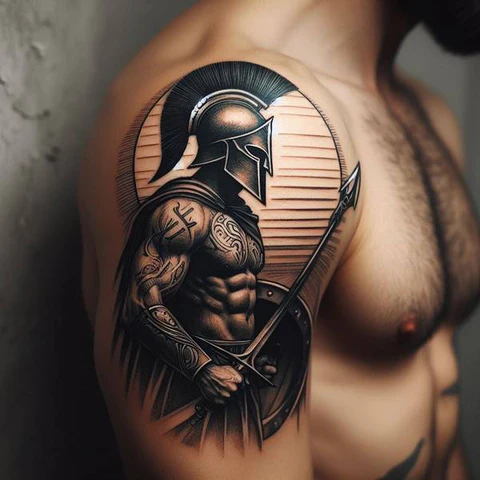 75 Meaningful Spartan Tattoo Ideas To Pump Your Blood With Adrenaline 3 Charming Spartan Warrior Tattoo