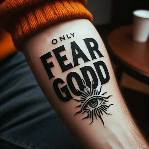 12 Fascinating Fear God Tattoo Ideas! 5 Combined Only Fear God Tattoo 2