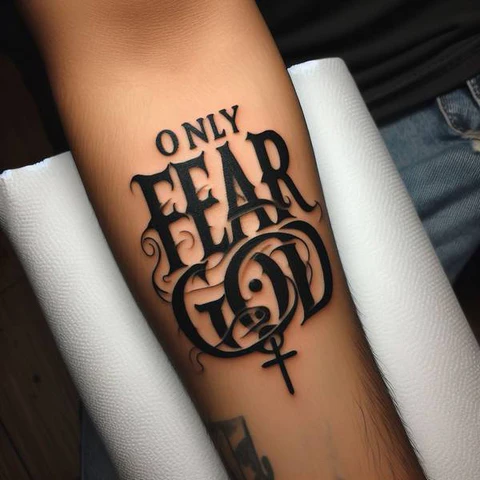 12 Fascinating Fear God Tattoo Ideas! 4 Combined Only Fear God Tattoo