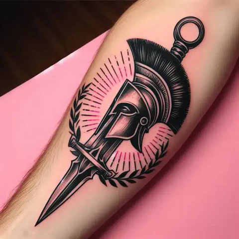 75 Meaningful Spartan Tattoo Ideas To Pump Your Blood With Adrenaline 12 Combining The Spartan Weapons 2