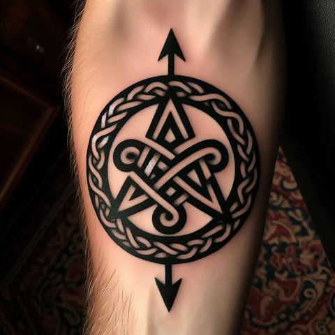 20 Glorious Valknut Tattoo Ideas To Unleash Your Inner Warrior 12 Connecting To The Deep RootsSymbolic Viking Valknut Tattoo