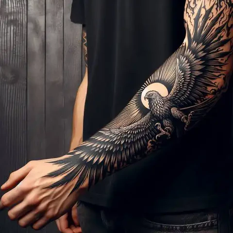 Controlling The Wind With A Berserk Falcon Tattoo